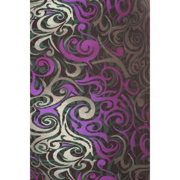 X-Plus Size Buttery Soft Purple Hypnotic Swirl Leggings‎ - Picture 6 of 6